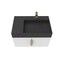 Castello Usa Amazon 30-inch White Right Vanity Set with Black Top and Gold Handles CB-MC-30W-GLD-2056R-BL - alternate 7